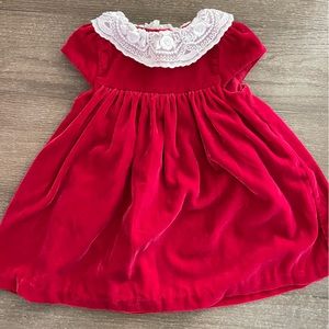 Janie and Jack red velvet dress.